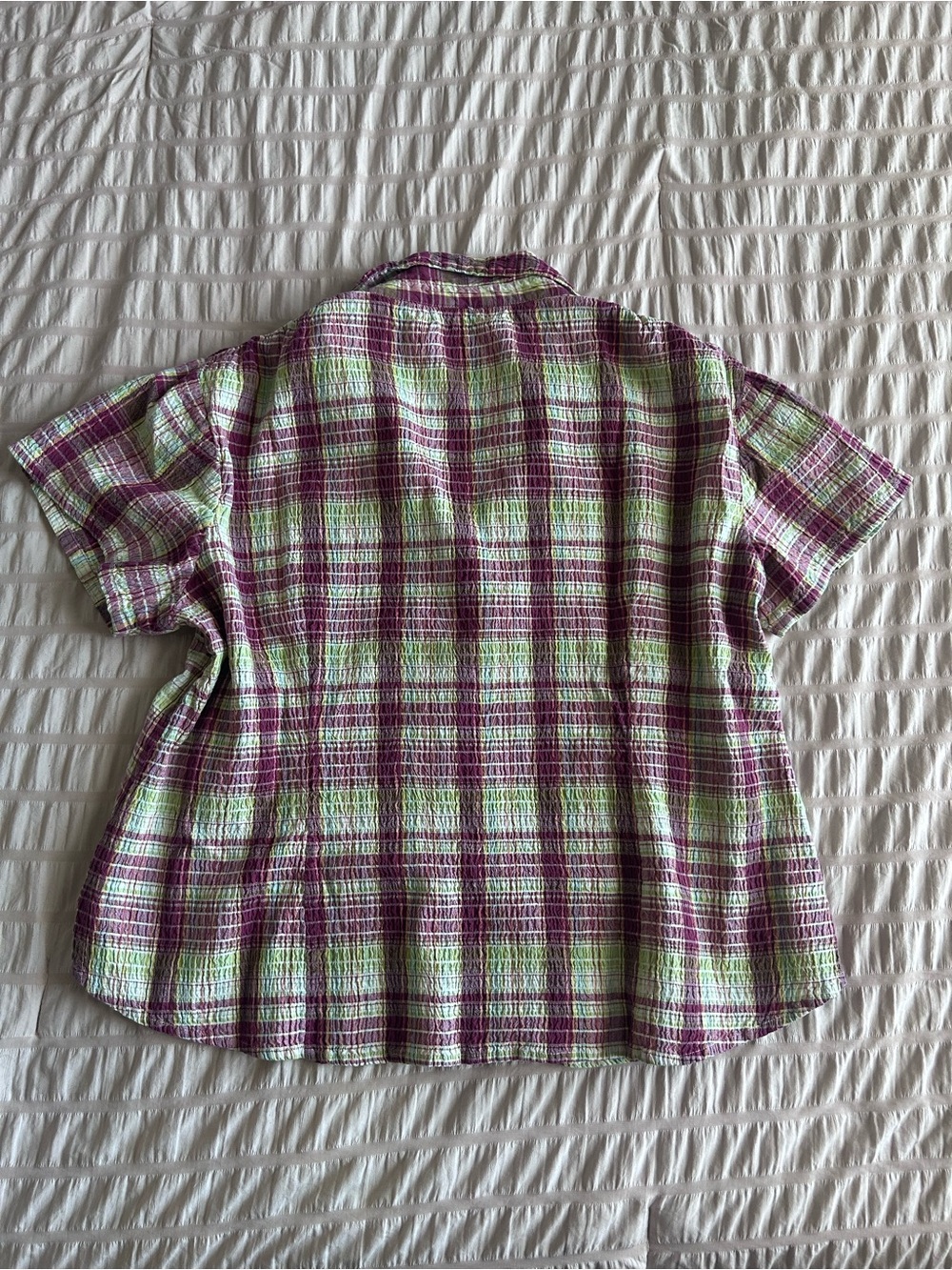 Lemon Grass Studio Plaid Button Up Shirt (L) - Picture 5 of 5